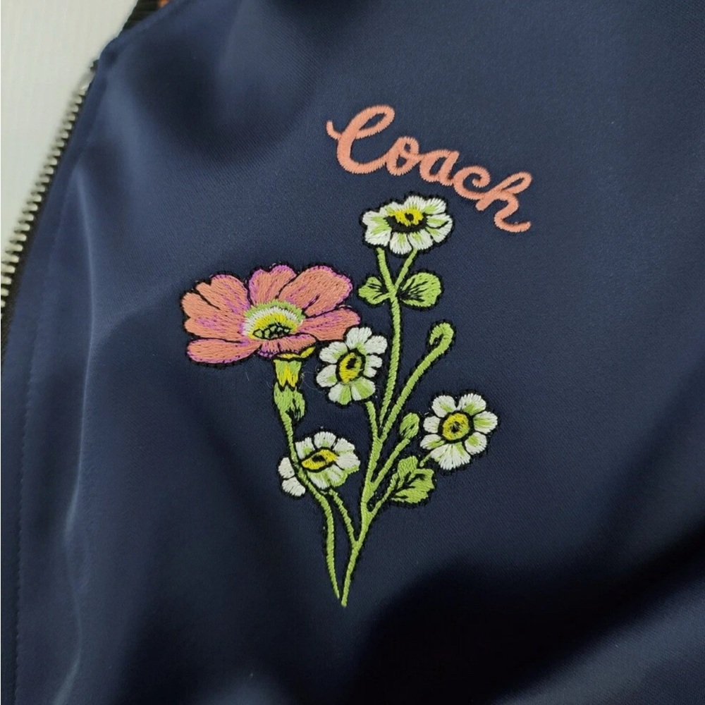 Coach Reversible Floral Print Signature Souvenir Jacket - Picture 7 of 15